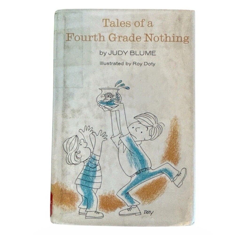 Judy Blume Tales of a Fourth Grade Nothing Vintage Hardcover Book Ex-Library HC